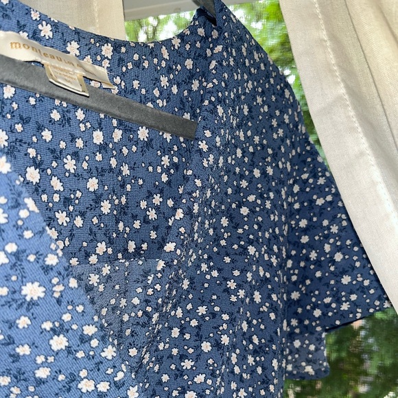 Flutter-sleeve wrap front dress with tie detail - Picture 6 of 7